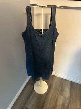 NWT GAP medium-wash blue denim dress